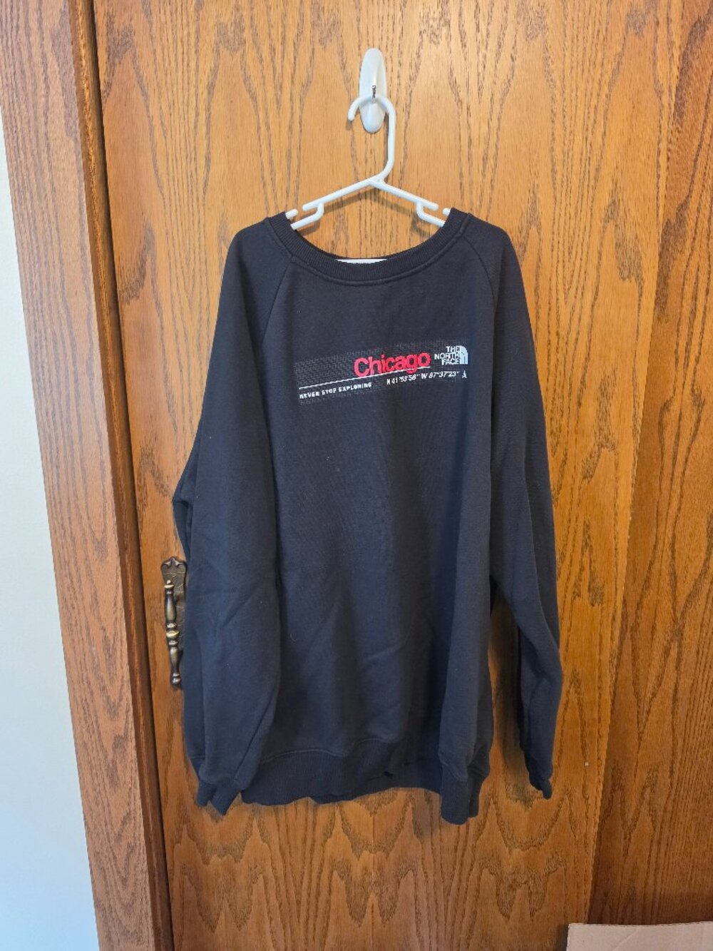 The North Face Chicago Coordinates Crewneck Sweatshirt Womens Large